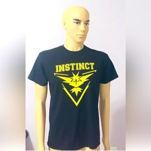 Gildan Pokemon Go Team Instinct Men's T-Shirt Short Sleeves Black Yellow